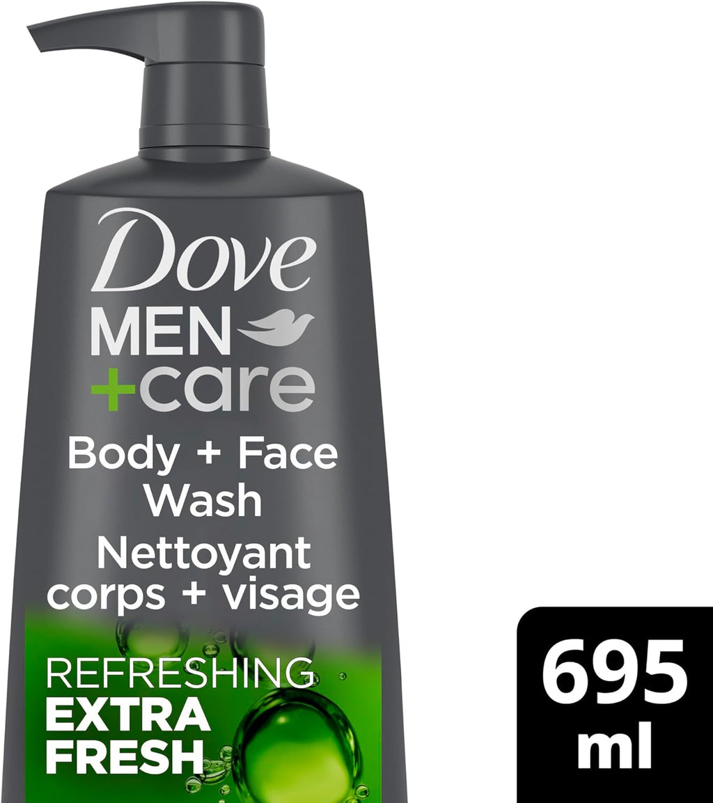 Body & Face Wash for Cooling Refreshment and Skin Strenghtening Nutrients Extra Fresh Body Wash with Micromoisture Technology 695 Ml
