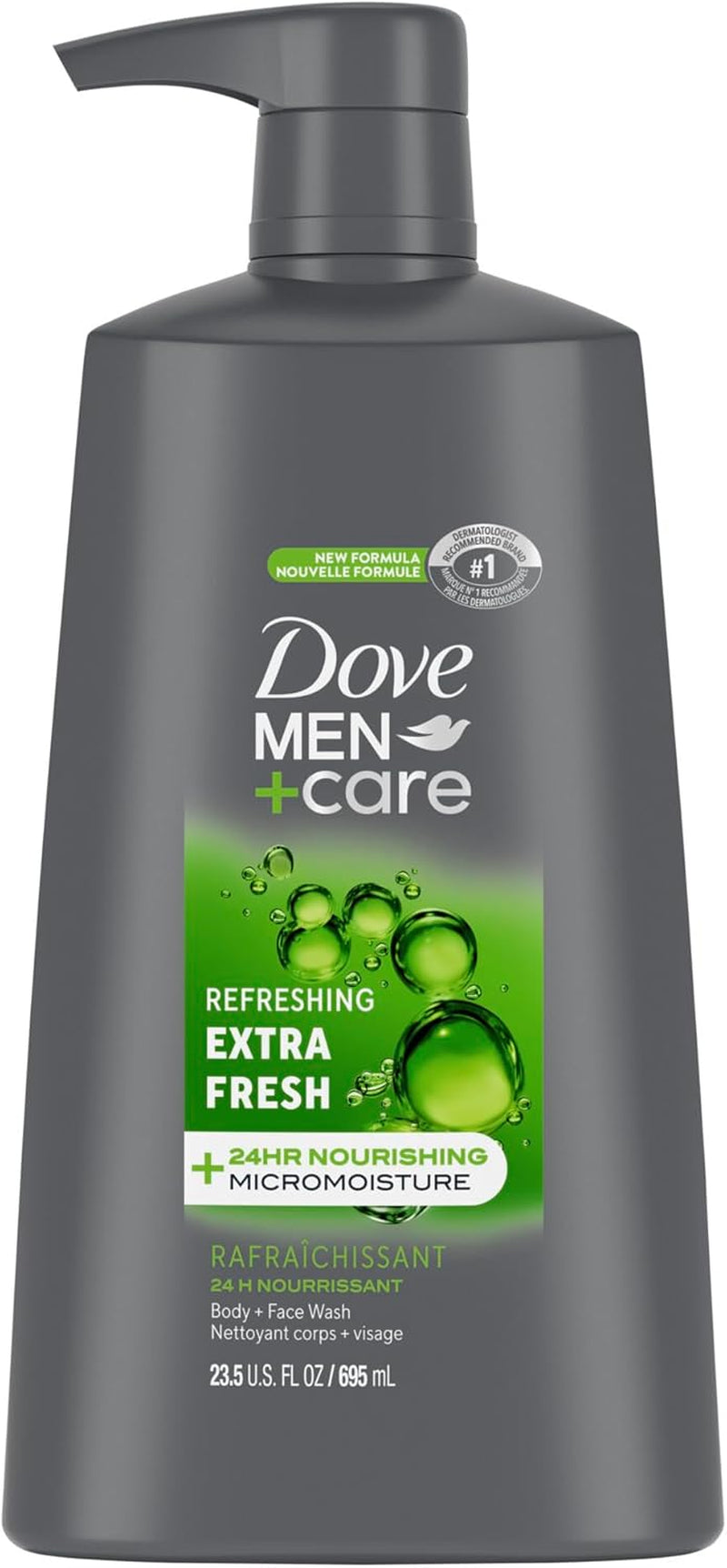 Body & Face Wash for Cooling Refreshment and Skin Strenghtening Nutrients Extra Fresh Body Wash with Micromoisture Technology 695 Ml