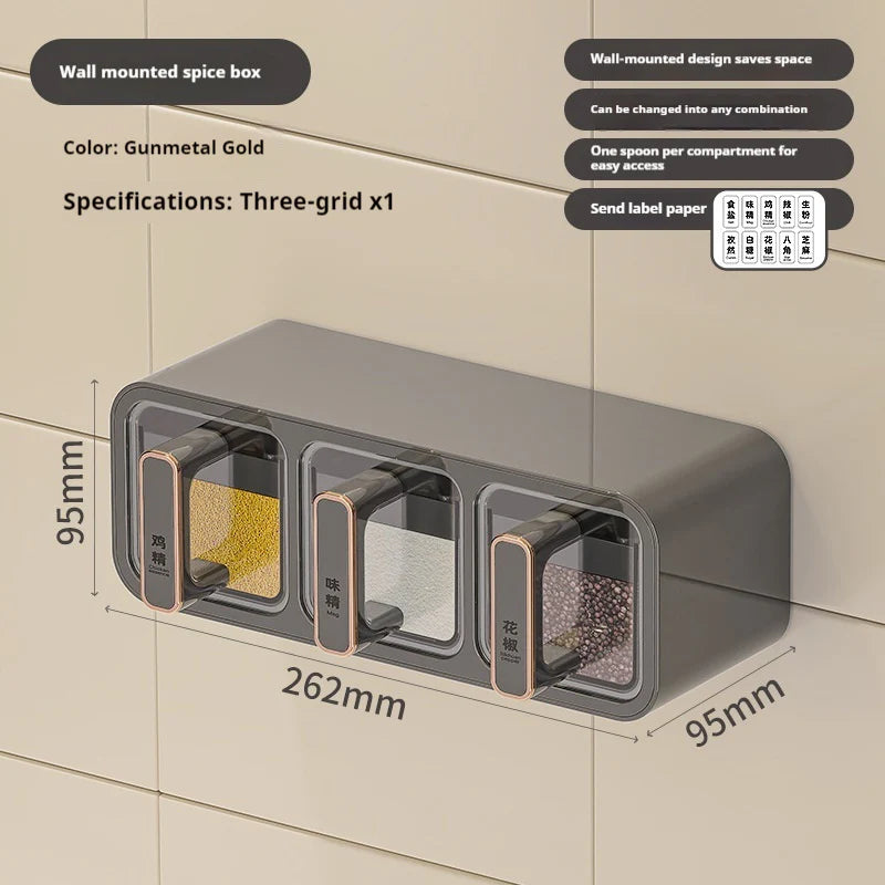Household Kitchen Wall Hanging Decoration Type Condiment Storage Box